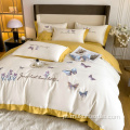 Conjunto de roupas de cama de coleção de hotéis de luxo 100% algodão